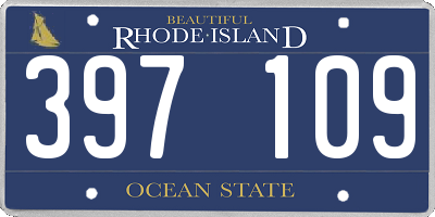 RI license plate 397109