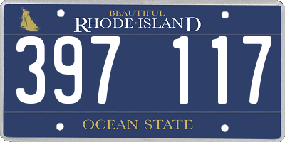 RI license plate 397117