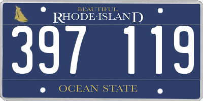 RI license plate 397119