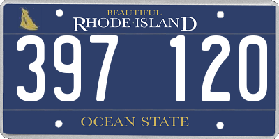 RI license plate 397120