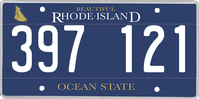 RI license plate 397121