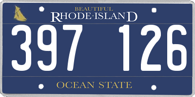 RI license plate 397126