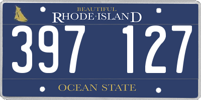 RI license plate 397127