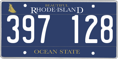 RI license plate 397128