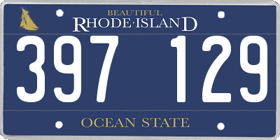 RI license plate 397129