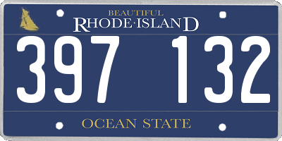 RI license plate 397132