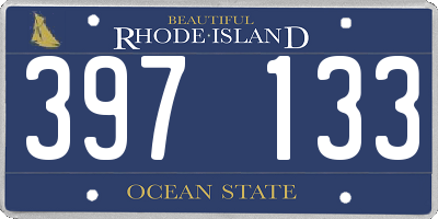 RI license plate 397133