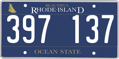 RI license plate 397137