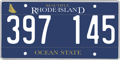 RI license plate 397145
