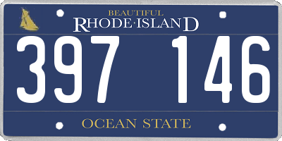 RI license plate 397146