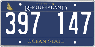 RI license plate 397147