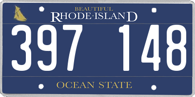 RI license plate 397148