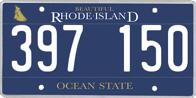 RI license plate 397150