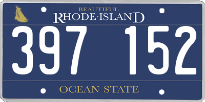 RI license plate 397152