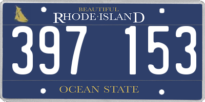 RI license plate 397153