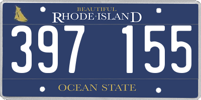 RI license plate 397155