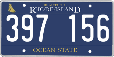RI license plate 397156