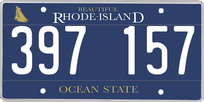 RI license plate 397157