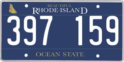 RI license plate 397159