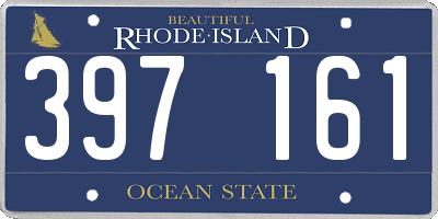 RI license plate 397161