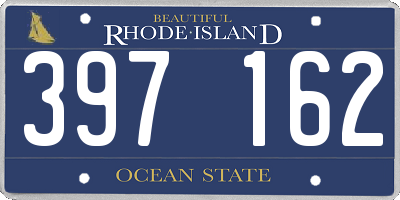RI license plate 397162