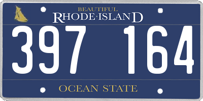 RI license plate 397164
