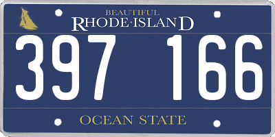 RI license plate 397166