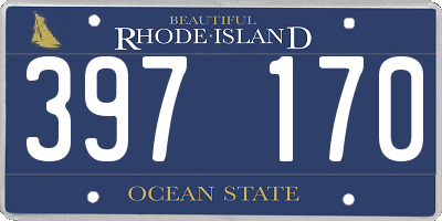 RI license plate 397170