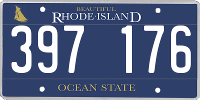 RI license plate 397176