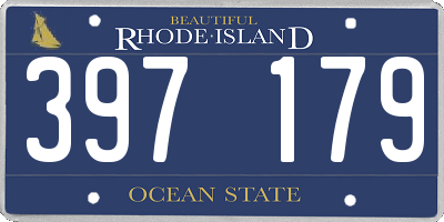 RI license plate 397179
