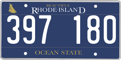 RI license plate 397180