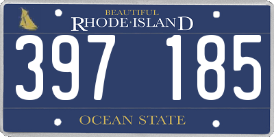 RI license plate 397185