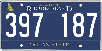 RI license plate 397187
