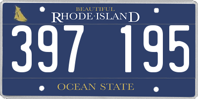RI license plate 397195