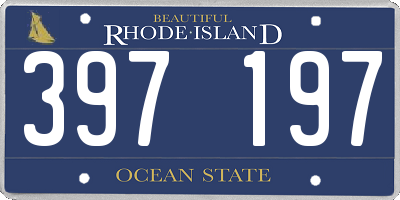 RI license plate 397197