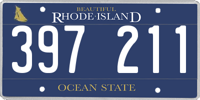 RI license plate 397211