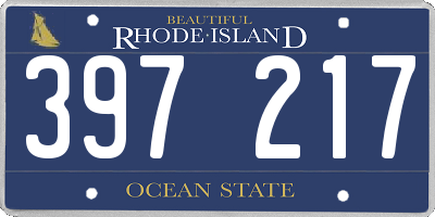 RI license plate 397217