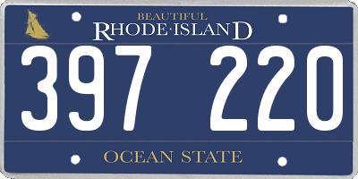 RI license plate 397220