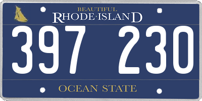 RI license plate 397230