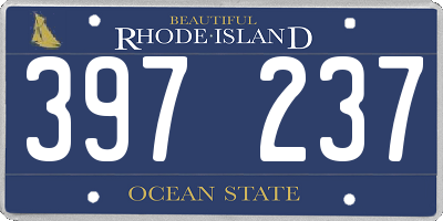 RI license plate 397237