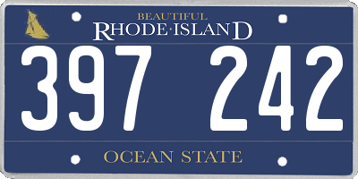 RI license plate 397242