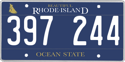 RI license plate 397244