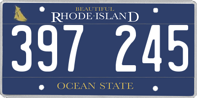 RI license plate 397245