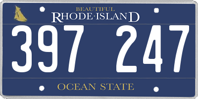 RI license plate 397247