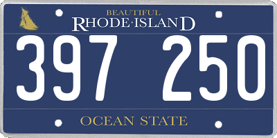 RI license plate 397250