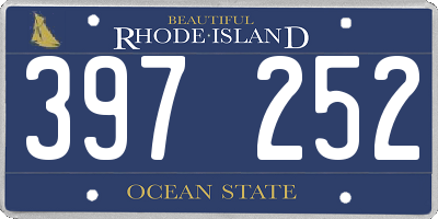RI license plate 397252