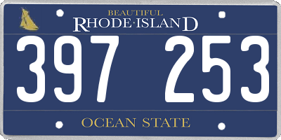 RI license plate 397253