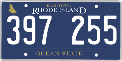 RI license plate 397255