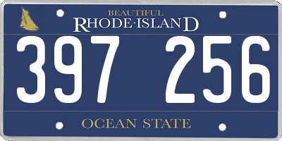 RI license plate 397256