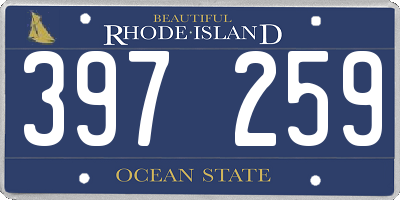 RI license plate 397259